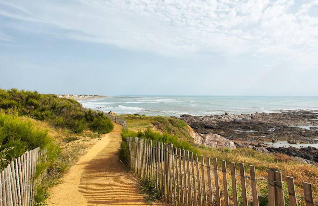 Chalet Pour 6 Dans Un Domaine Avec Piscine Brétignolles-sur-Mer Buitenkant foto